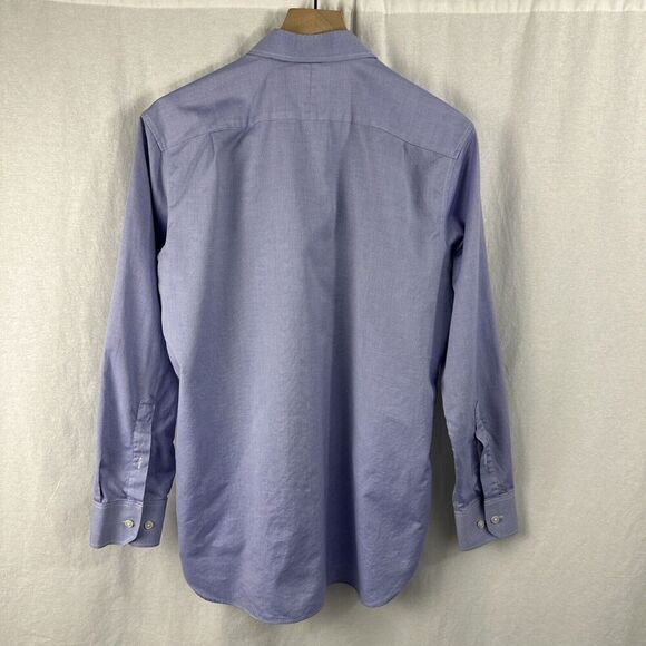 Bonobos Italian Shirting Slim Fit Blue Button Up Dress Shirt Mens Size 16/33 - Picture 2 of 12